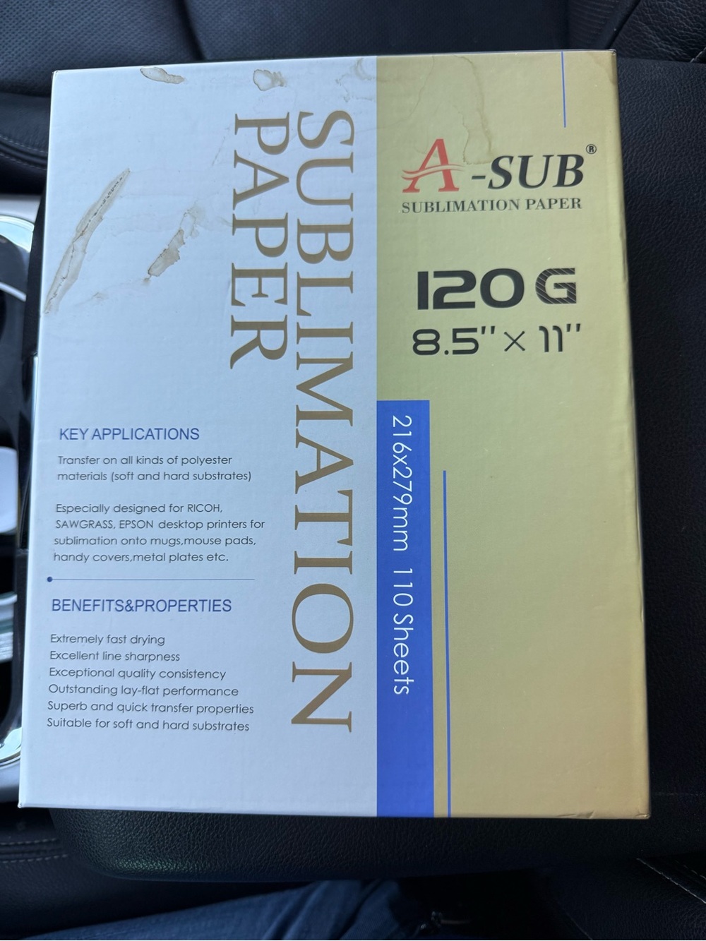 120G Sublimation Paper 8.5" x 11" - White